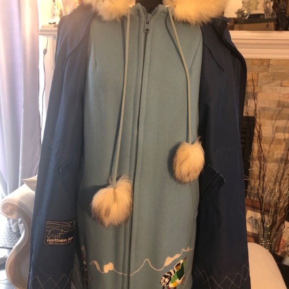 “Dog Sledding Coat “ Vintage 70’s Inuit Blue Coat and Shell - Picture 8 of 14